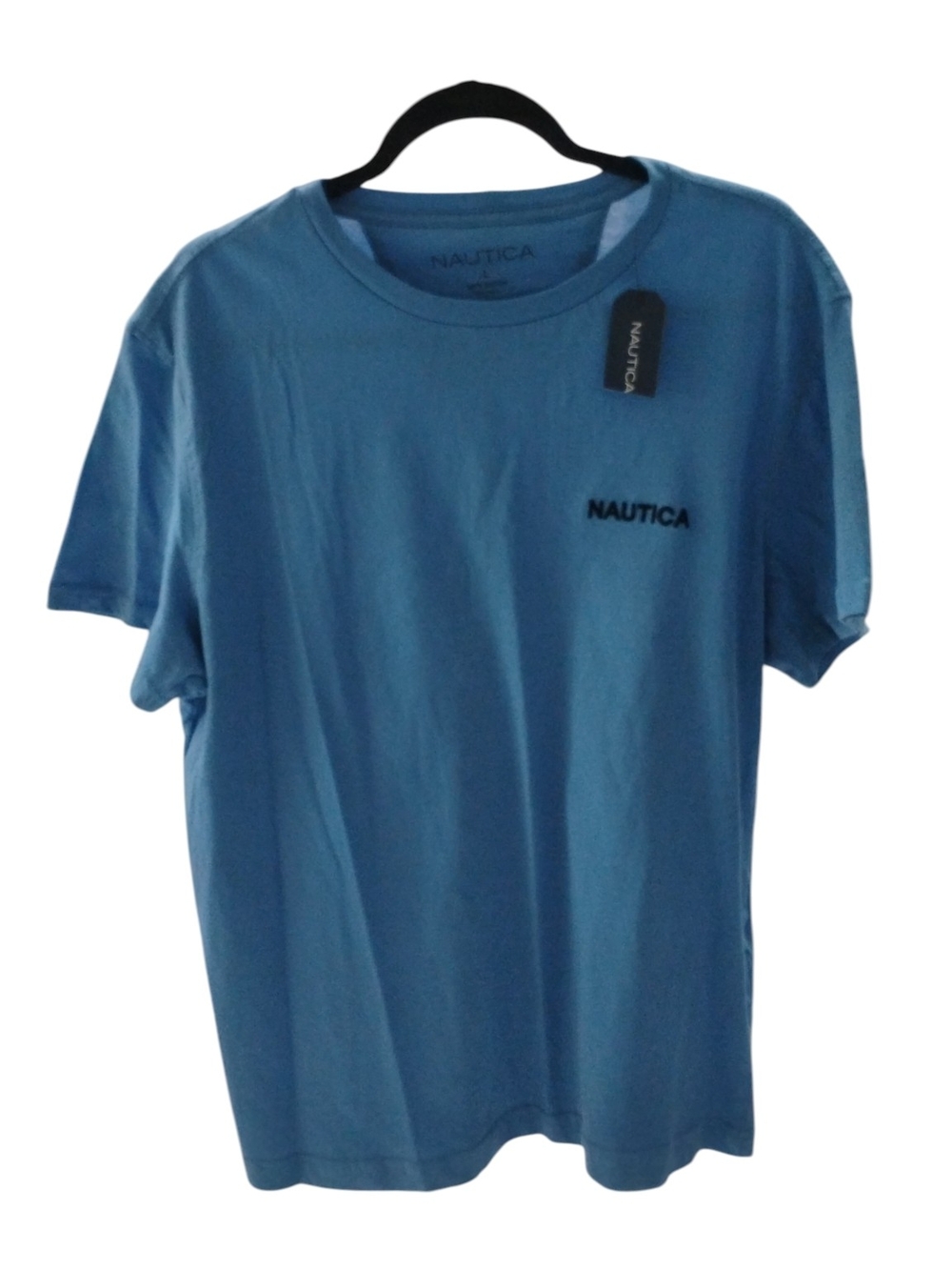 Nautica Light Blue Short Sleeve Crewneck Tee with Chest Logo